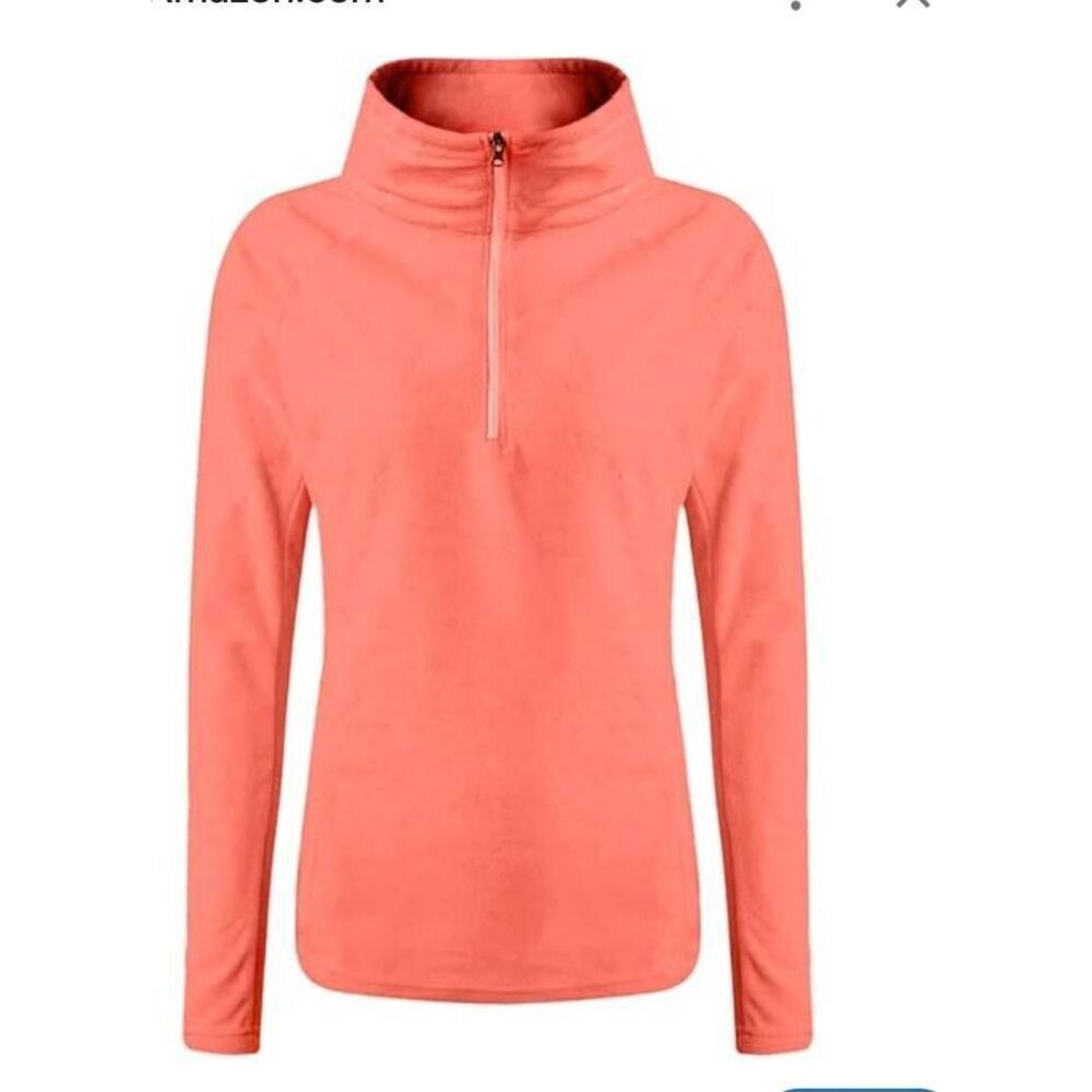 Eddie Bauer Swim Women's High Route Grid 1/2 Zip Up Citrus